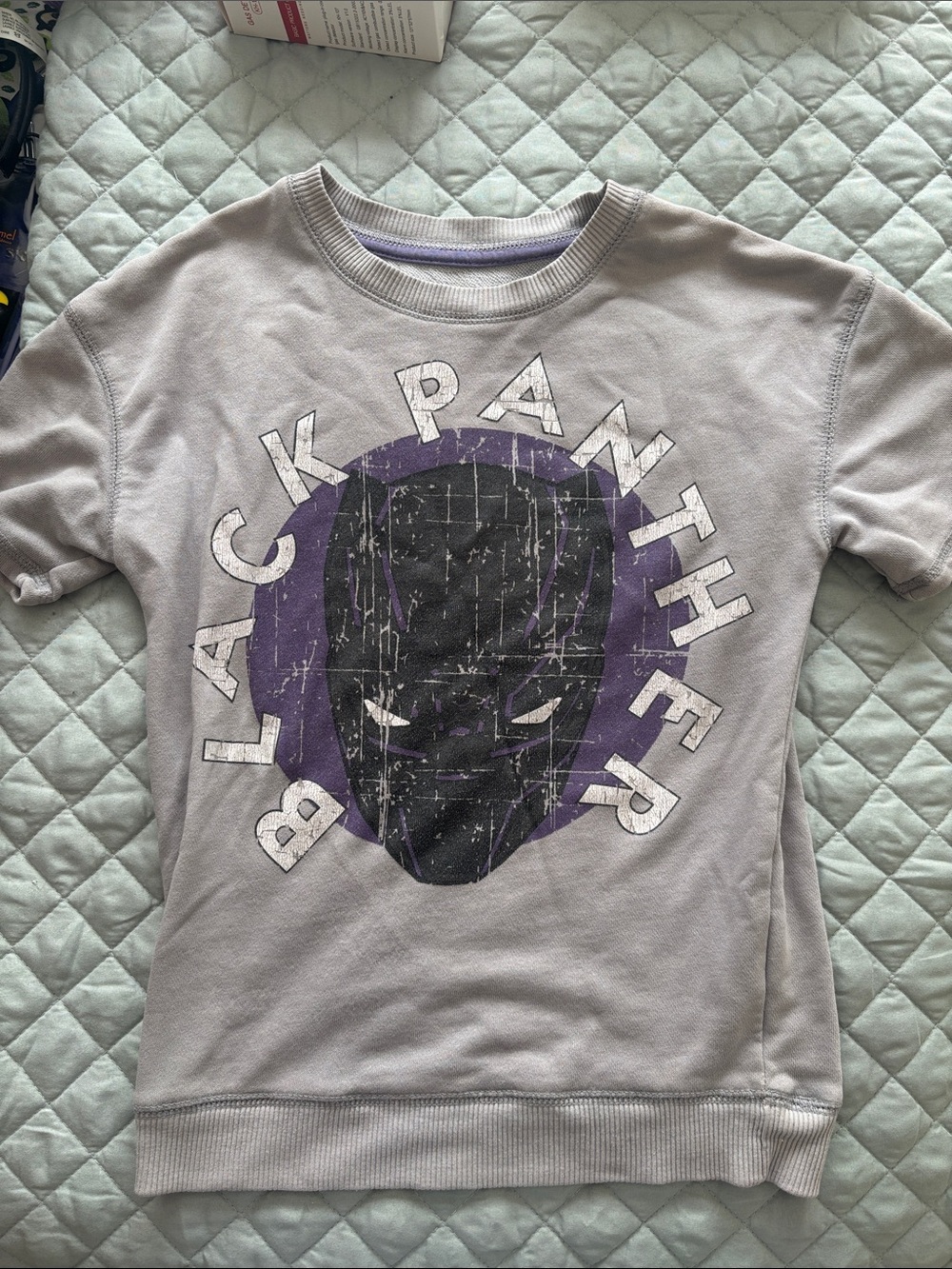 Marvel Black Panther Sweatshirt in Light Lavender with Purple Accent